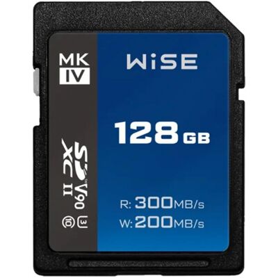 Wise Carte SDXC 128 Go UHS-II 300 Mo/s V90 MK-IV - Publicité Wise Carte SDXC 128 Go UHS-II 300 Mo/s V90 MK-IV - Publicité