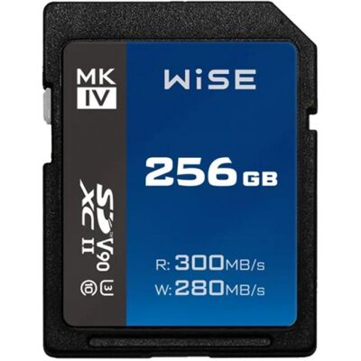 Wise Carte SDXC UHS-II de 256 Go, 300 Mo/s, V90, MK-IV - Publicité Wise Carte SDXC UHS-II de 256 Go, 300 Mo/s, V90, MK-IV - Publicité
