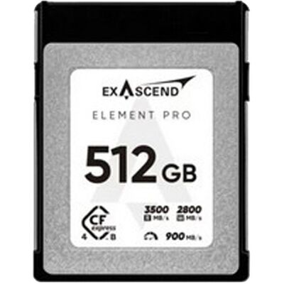 Exascend Carte Mémoire Element Pro 512GB - CFexpress - Publicité Exascend Carte Mémoire Element Pro 512GB - CFexpress - Publicité