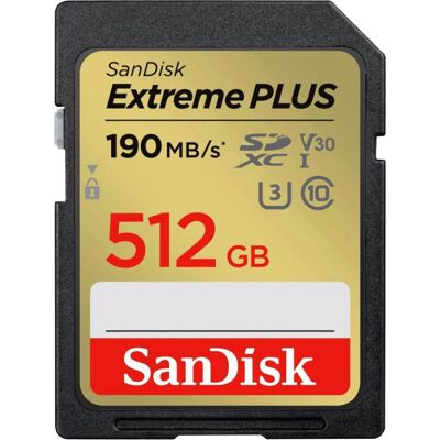 Carte mémoire SanDisk Extreme PLUS 512GB UHS-I - Publicité Carte mémoire SanDisk Extreme PLUS 512GB UHS-I - Publicité