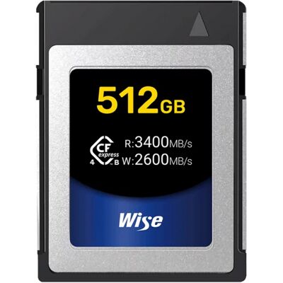 Wise CFexpress 4.0 Type B 512GB 3400MB/s - Publicité Wise CFexpress 4.0 Type B 512GB 3400MB/s - Publicité