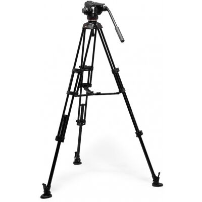 Manfrotto Kit de trépied vidéo Twin à double tube en aluminium avec tête vidéo MVH502X - Publicité Manfrotto Kit de trépied vidéo Twin à double tube en aluminium avec tête vidéo MVH502X - Publicité