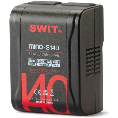 SWIT Mino-S140 140Wh Batterie V-Mount USB-C - Publicité SWIT Mino-S140 140Wh Batterie V-Mount USB-C - Publicité