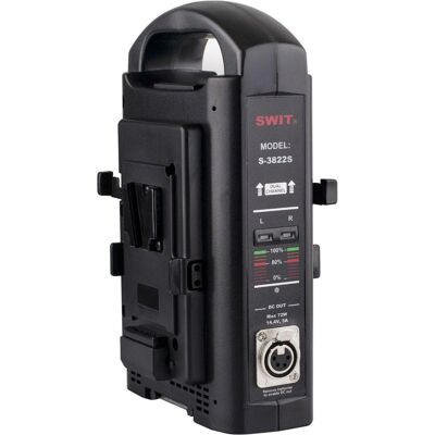 SWIT S-3822S Chargeur rapide double + adaptateur V-Mount - Publicité SWIT S-3822S Chargeur rapide double + adaptateur V-Mount - Publicité