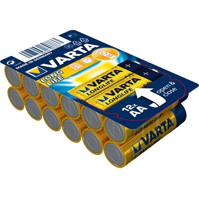 Pile AA Longlife Varta - Pack de 12 - Publicité Pile AA Longlife Varta - Pack de 12 - Publicité