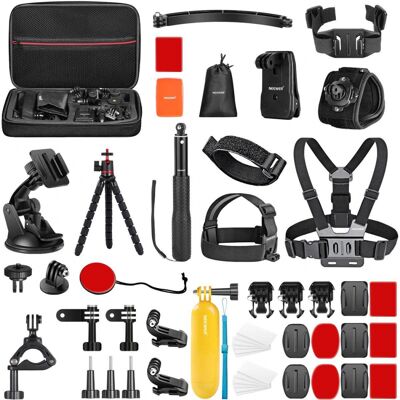 NEEWER GP-50 Kit d'accessoires pour caméra d'action - 50 pièces - Publicité NEEWER GP-50 Kit d'accessoires pour caméra d'action - 50 pièces - Publicité
