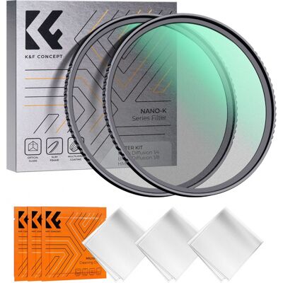K&F Concept K&F; Concept 1/4+1/8 Black Mist Filter Set 77mm - Publicité K&F Concept K&F; Concept 1/4+1/8 Black Mist Filter Set 77mm - Publicité