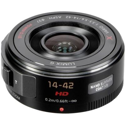 Panasonic Lumix G Vario PZ 14-42mm 1:3,5-5,6 Power OIS noir - Publicité Panasonic Lumix G Vario PZ 14-42mm 1:3,5-5,6 Power OIS noir - Publicité