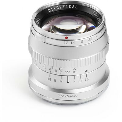 TTArtisan 50mm f1,2 Fuji X-Mount argenté - Publicité TTArtisan 50mm f1,2 Fuji X-Mount argenté - Publicité