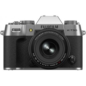 Fujifilm X-T50 +16-50mm f2.8-4.8 R LM WR argenté - Publicité Fujifilm X-T50 +16-50mm f2.8-4.8 R LM WR argenté - Publicité