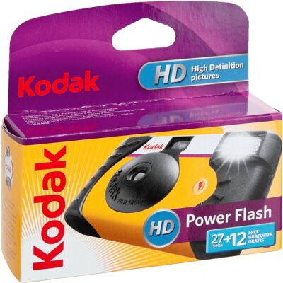 Appareil photo jetable Kodak Power Flash 27+12 ISO 800 - Publicité Appareil photo jetable Kodak Power Flash 27+12 ISO 800 - Publicité