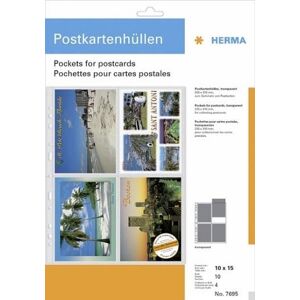 Pochettes pour cartes postales Herma en film transparent 10x15 (WPK) 7695 - Publicité Pochettes pour cartes postales Herma en film transparent 10x15 (WPK) 7695 - Publicité