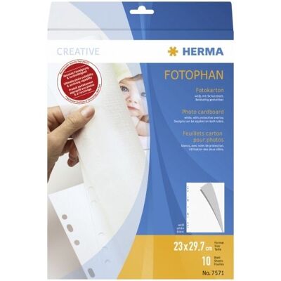 Carton photo Herma A4 blanc (7571) - Publicité Carton photo Herma A4 blanc (7571) - Publicité