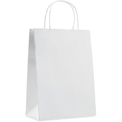 Sac cadeau moyen personnalisable en papier 150 g/m2 PAPER MEDIUM blanc - Publicité Sac cadeau moyen personnalisable en papier 150 g/m2 PAPER MEDIUM blanc - Publicité