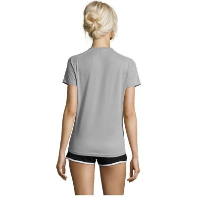 T-shirt personnalisé femme sportif 140g Sporty Women Gris Pur - Publicité T-shirt personnalisé femme sportif 140g Sporty Women Gris Pur - Publicité
