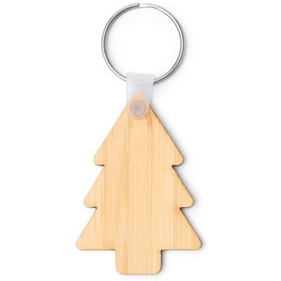 Porte-clés sapin de Noël personnalisable en bambou Lacey beige TAILLE UNIQUE ADULTE - Publicité Porte-clés sapin de Noël personnalisable en bambou Lacey beige TAILLE UNIQUE ADULTE - Publicité