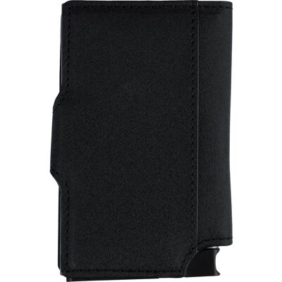 Porte-cartes avec logo à protection RFID, aluminium Porto noir - Publicité Porte-cartes avec logo à protection RFID, aluminium Porto noir - Publicité