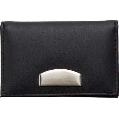 Étui porte-cartes personnalisable en cuir reconstitué Bethany noir - Publicité Étui porte-cartes personnalisable en cuir reconstitué Bethany noir - Publicité