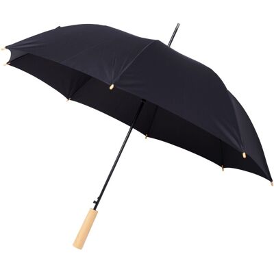 Parapluie publicitaire à ouverture automatique en RPET Alina noir - Publicité Parapluie publicitaire à ouverture automatique en RPET Alina noir - Publicité