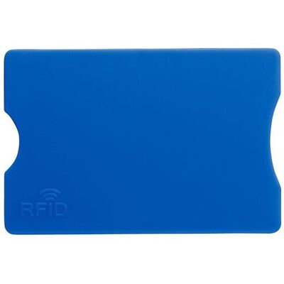 Porte-cartes RFID personnalisé Yara aluminium polystyrène (PS) bleu cobalt - Publicité Porte-cartes RFID personnalisé Yara aluminium polystyrène (PS) bleu cobalt - Publicité