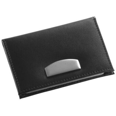Étui personnalisé porte-cartes en cuir reconstitué Bethany synderme métal noir - Publicité Étui personnalisé porte-cartes en cuir reconstitué Bethany synderme métal noir - Publicité