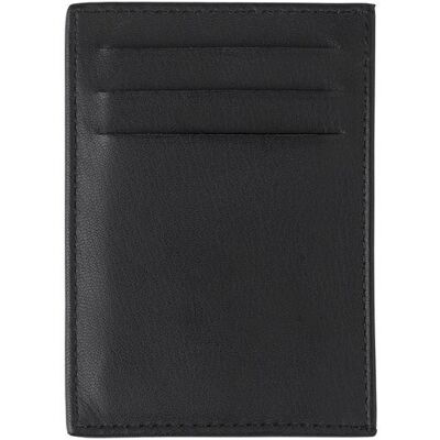 Porte-cartes personnalisé en cuir RFID Logan cuir noir - Publicité Porte-cartes personnalisé en cuir RFID Logan cuir noir - Publicité