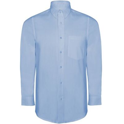 Chemise à manches longues publicitaire en tissu Oxford Bleu ciel XXXL - Publicité Chemise à manches longues publicitaire en tissu Oxford Bleu ciel XXXL - Publicité