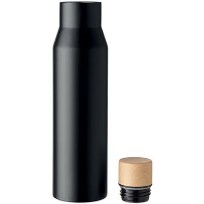 Bouteille isotherme publicitaire double paroi 500 ml DUDINKA noir - Publicité Bouteille isotherme publicitaire double paroi 500 ml DUDINKA noir - Publicité