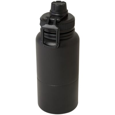 Bouteille de sport Dupeca de 840 ml avec isolation en acier inoxydable certifiée RCS noir - Publicité Bouteille de sport Dupeca de 840 ml avec isolation en acier inoxydable certifiée RCS noir - Publicité