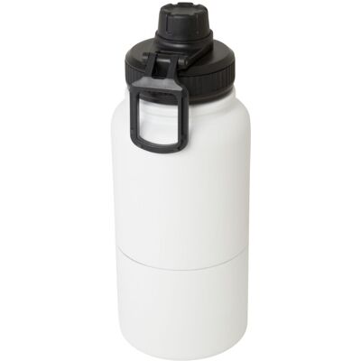 Bouteille de sport Dupeca de 840 ml avec isolation en acier inoxydable certifiée RCS blanc - Publicité Bouteille de sport Dupeca de 840 ml avec isolation en acier inoxydable certifiée RCS blanc - Publicité