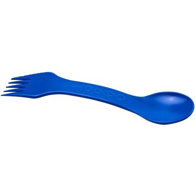 Cuillère-fourchette personnalisable en relief Epsy Rise bleu - Publicité Cuillère-fourchette personnalisable en relief Epsy Rise bleu - Publicité