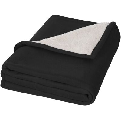 Plaid Springwood en polaire sherpa douce noir - Publicité Plaid Springwood en polaire sherpa douce noir - Publicité