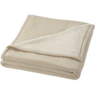 Plaid Springwood en polaire sherpa douce blanc cassé - Publicité Plaid Springwood en polaire sherpa douce blanc cassé - Publicité
