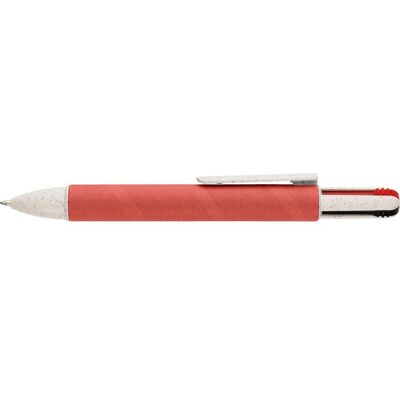 Stylo à bille personnalisé en carton recyclé Debra rouge - Publicité Stylo à bille personnalisé en carton recyclé Debra rouge - Publicité