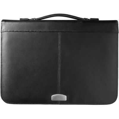 Porte-documents personnalisé classeur A4 en cuir reconstitué Lilo noir - Publicité Porte-documents personnalisé classeur A4 en cuir reconstitué Lilo noir - Publicité
