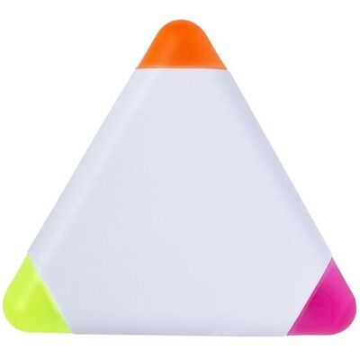 Surligneur personnalisé triangulaire Mica plastique ABS polypropylène (PP) blanc - Publicité Surligneur personnalisé triangulaire Mica plastique ABS polypropylène (PP) blanc - Publicité