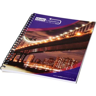 Carnet de notes à spirales A5 Desk-Mate® avec couverture arrière imprimée noir 80 pages - Publicité Carnet de notes à spirales A5 Desk-Mate® avec couverture arrière imprimée noir 80 pages - Publicité
