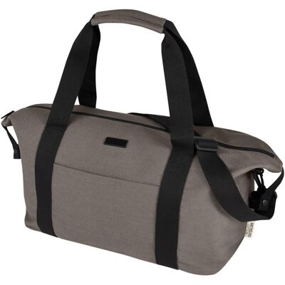 Sac de sport 25 L en toile recyclée personnalisable Joey gris - Publicité Sac de sport 25 L en toile recyclée personnalisable Joey gris - Publicité