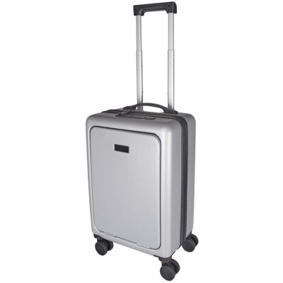 Valise cabine personnalisée 20 pouces recyclée GRS Rover Pro Argent - Publicité Valise cabine personnalisée 20 pouces recyclée GRS Rover Pro Argent - Publicité