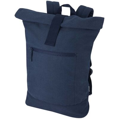 Sac à dos rolltop personnalisé en toile recyclée Recanvas Marine - Publicité Sac à dos rolltop personnalisé en toile recyclée Recanvas Marine - Publicité