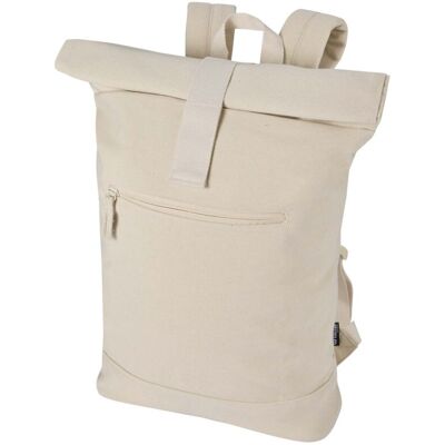 Sac à dos rolltop personnalisé en toile recyclée Recanvas Grès - Publicité Sac à dos rolltop personnalisé en toile recyclée Recanvas Grès - Publicité