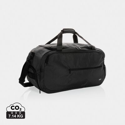 Sac de sport Swiss Peak AWARE en rPET personnalisable noir - Publicité Sac de sport Swiss Peak AWARE en rPET personnalisable noir - Publicité