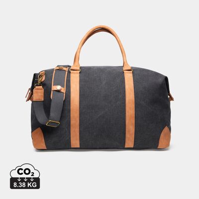 Sac duffle Vinga Bosler 40 litres toile recyclée RCS personnalisable noir - Publicité Sac duffle Vinga Bosler 40 litres toile recyclée RCS personnalisable noir - Publicité