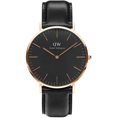 Montre Homme Daniel Wellington En Cuir Noir Homme - Publicité Montre Homme Daniel Wellington En Cuir Noir Homme - Publicité