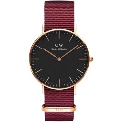 Montre Femme Daniel Wellington En Nylon Rouge Femme - Publicité Montre Femme Daniel Wellington En Nylon Rouge Femme - Publicité