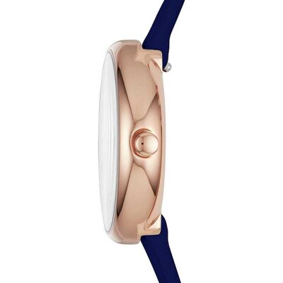 Montre Femme Skagen En Cuir Bleu Etanche Femme - Publicité Montre Femme Skagen En Cuir Bleu Etanche Femme - Publicité