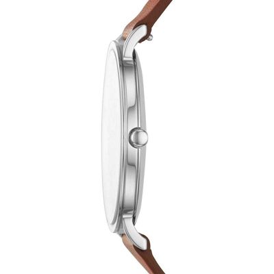 Montre Homme Skagen Cuir Marron Etanche Homme - Publicité Montre Homme Skagen Cuir Marron Etanche Homme - Publicité