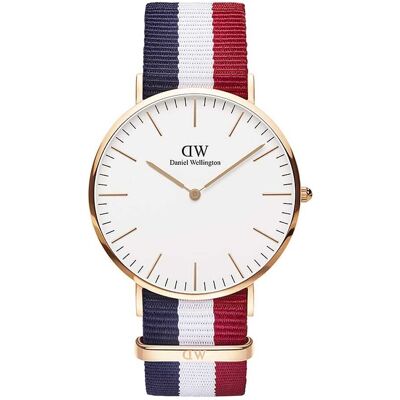 Montre Homme Daniel Wellington Classic En Tissu Multicolore Homme - Publicité Montre Homme Daniel Wellington Classic En Tissu Multicolore Homme - Publicité