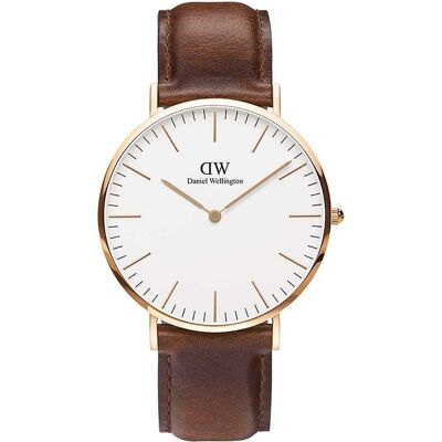 Montre Homme Daniel Wellington Classic En Cuir Marron Homme - Publicité Montre Homme Daniel Wellington Classic En Cuir Marron Homme - Publicité