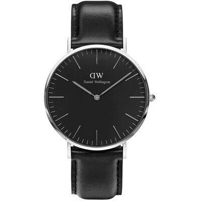 Montre Homme Daniel Wellington Classic En Cuir Noir Homme - Publicité Montre Homme Daniel Wellington Classic En Cuir Noir Homme - Publicité